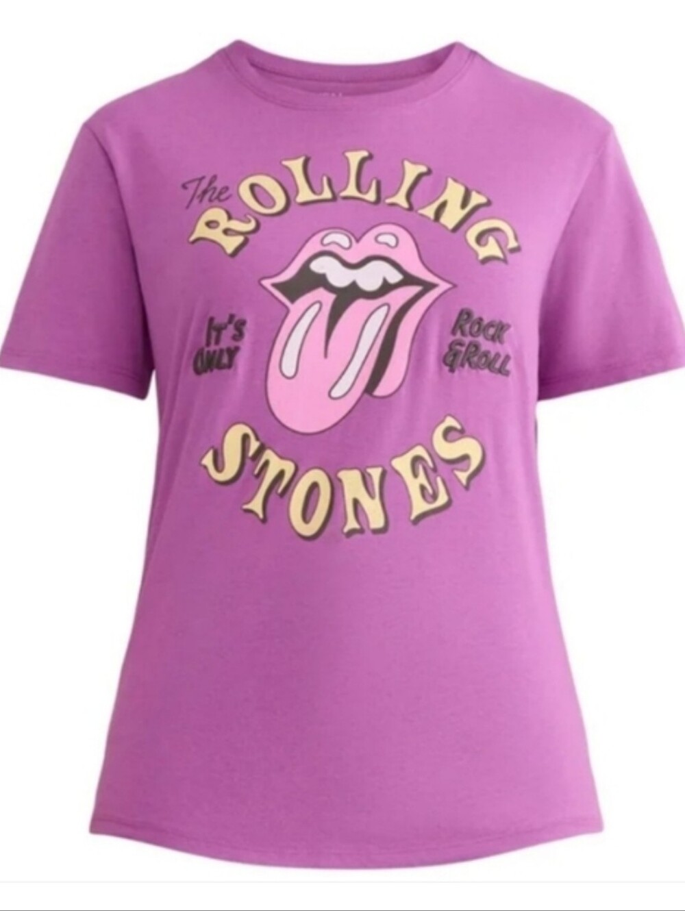 Rolling Stones Ladies Purple Tee Shirt, Time & Tru NWT